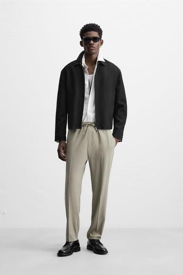 PANTALON AVEC TAILLE STYLE JOGGING CONFORT - Vert pomme de Zara