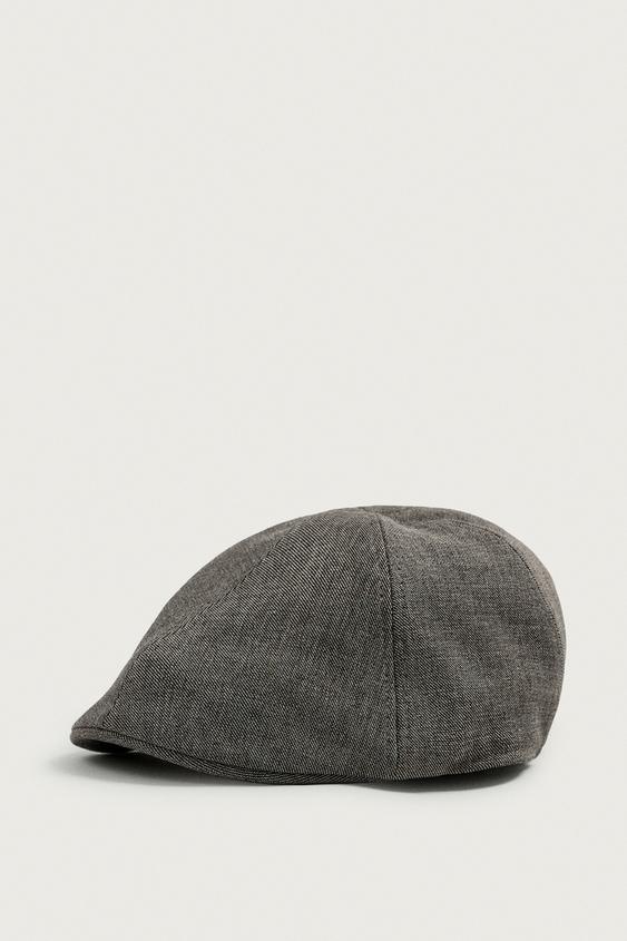 STRUKTURVÆVET BARET - Brun fra Zara - Billede 0