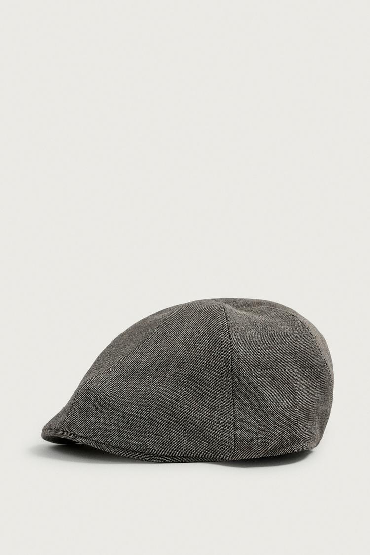 TEXTURED BERET — Brown