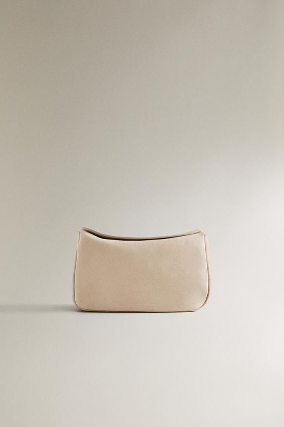SPLITSUÈDE CLUTCH WASTAS - Beige van Zara - Afbeelding 0