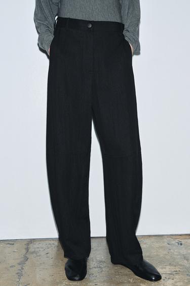 ZW COLLECTION FLOWING BALLOON TROUSERS - Black by Zara
