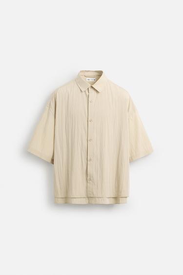 DOUBLE-LAYER RELAXED FIT SHIRT - Ecru by Zara - Image 0