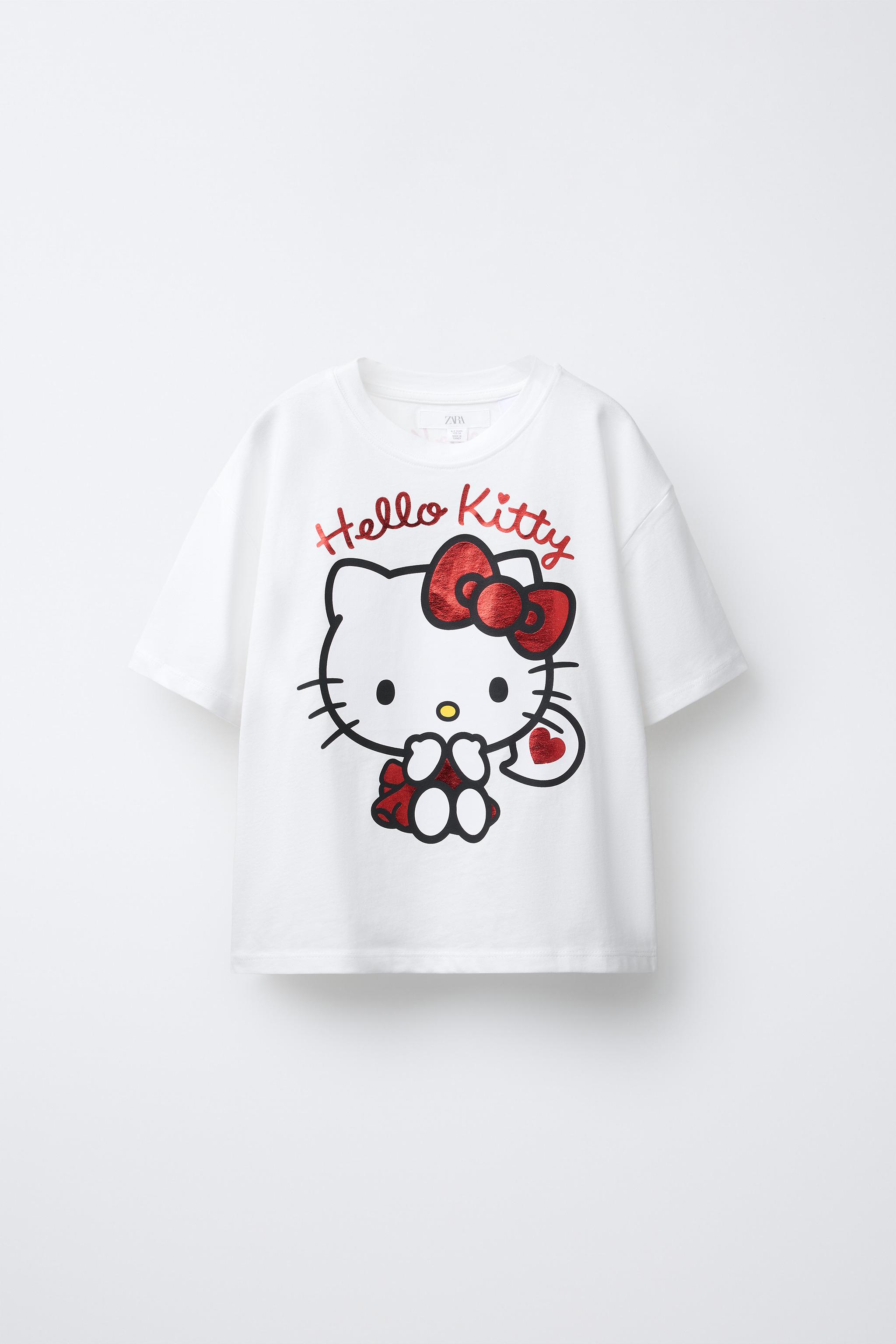 HELLO KITTY © SANRIO PRINTED T-SHIRT - White | ZARA Iraq