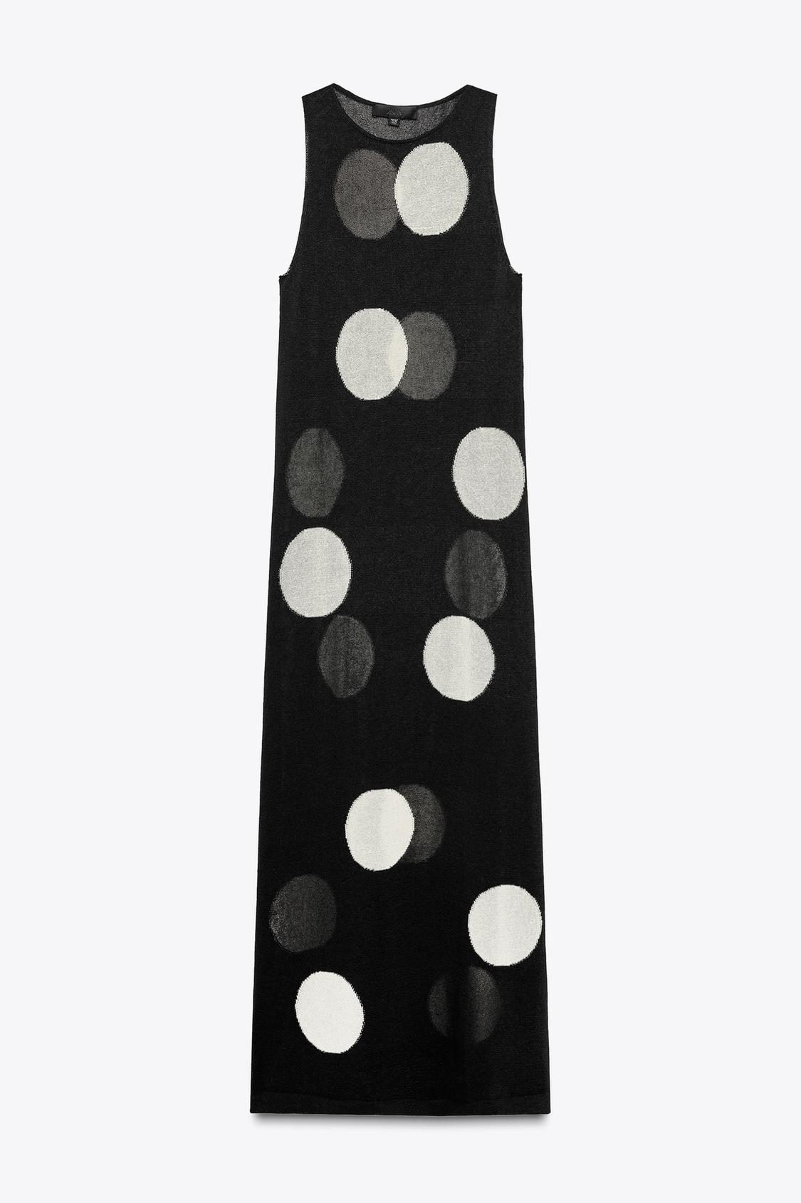 DOTTED KNIT MAXI DRESS