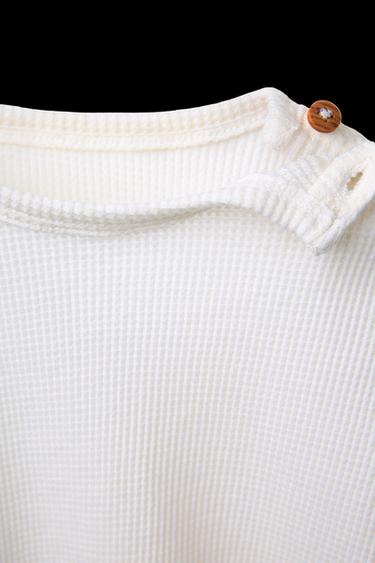 WAFFLE T-SHIRT AND BERMUDA SHORTS SET - Oyster-white by Zara