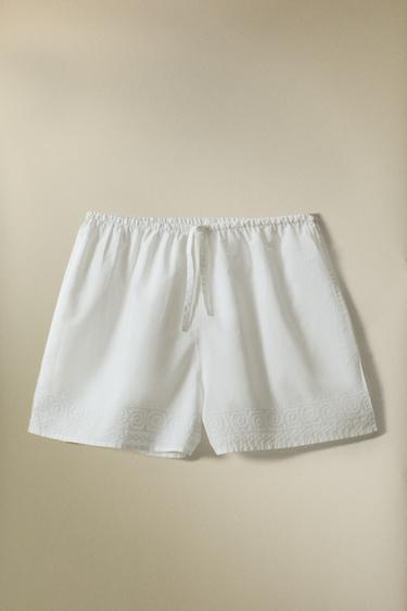 SHORT COTON BRODERIES - Blanc cassé de Zara - Image 5