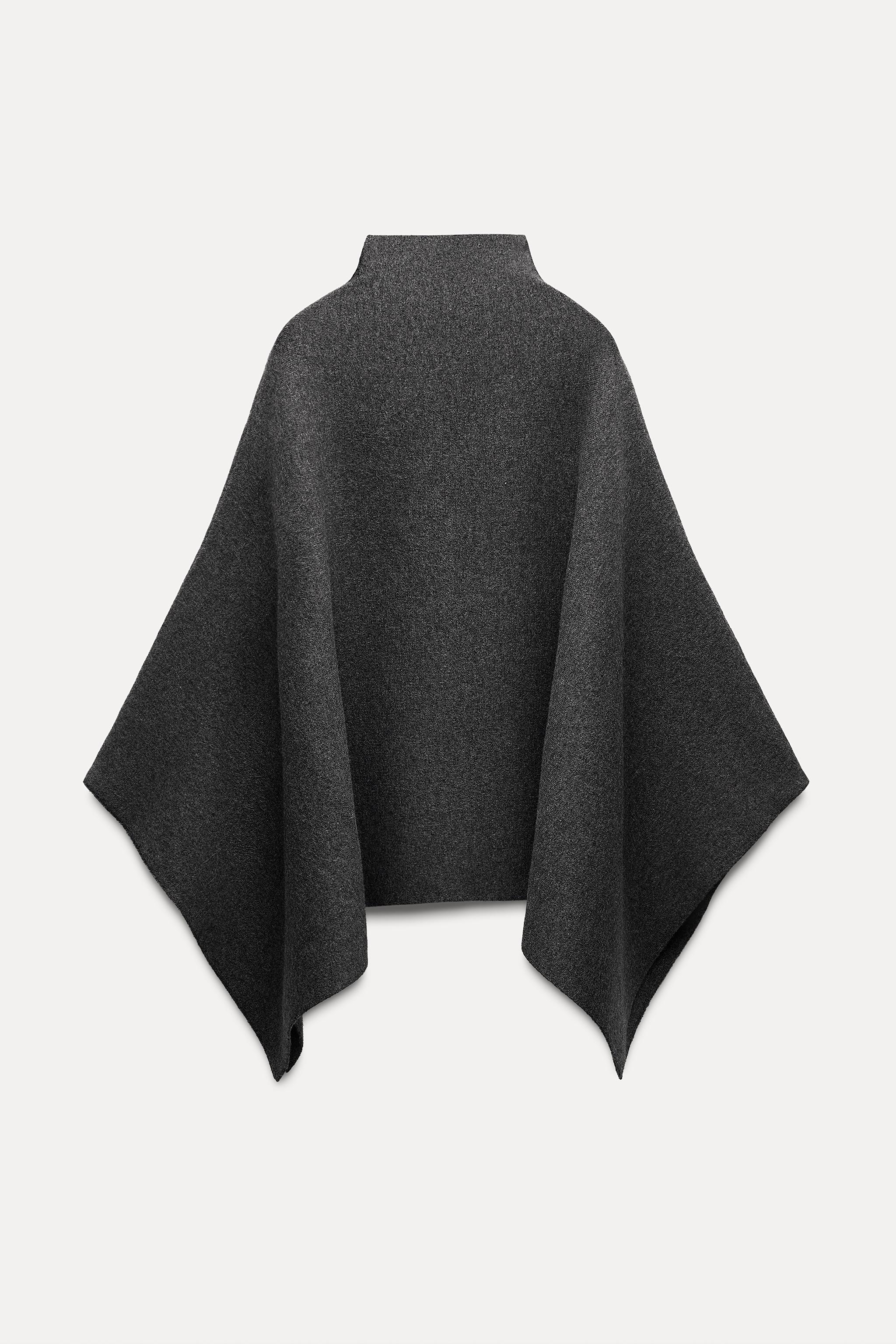 ASYMMETRIC KNIT CAPE - Burgundy | ZARA United States