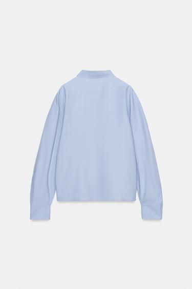 ASYMMETRIC OXFORD SHIRT - Blue by Zara - Image 8