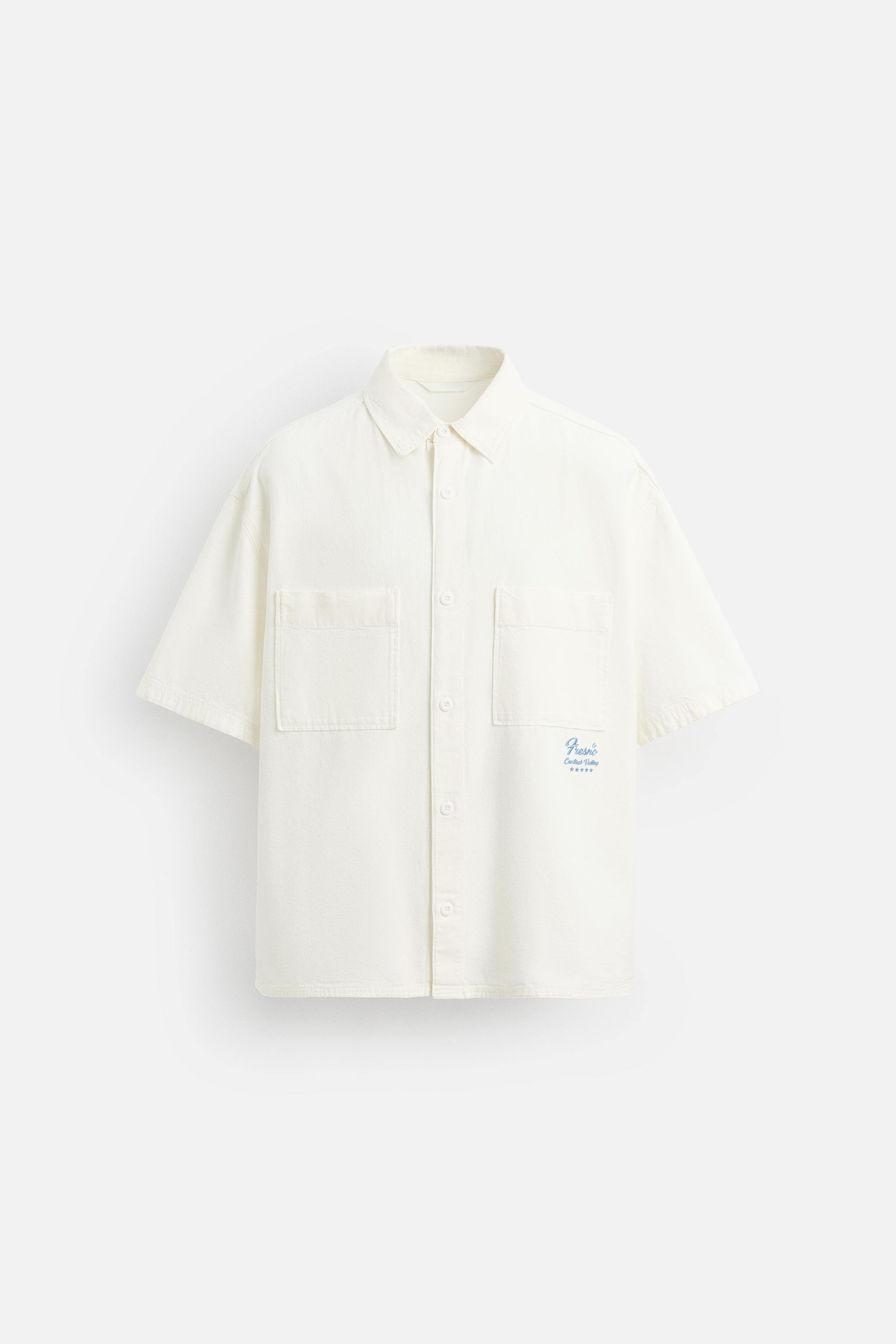 CHEMISE BRODÉE CONTRASTE