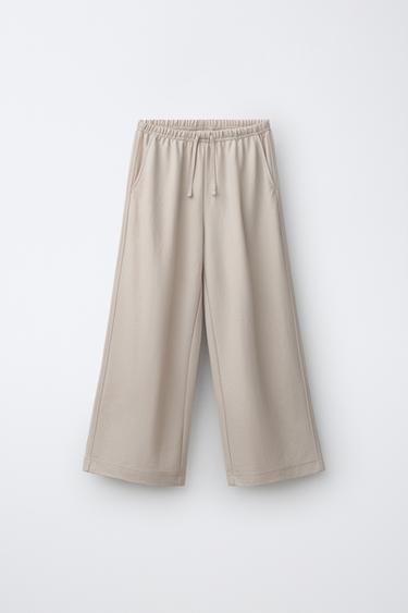 WIDE LEG PYJAMASBUKSER - råhvid fra Zara