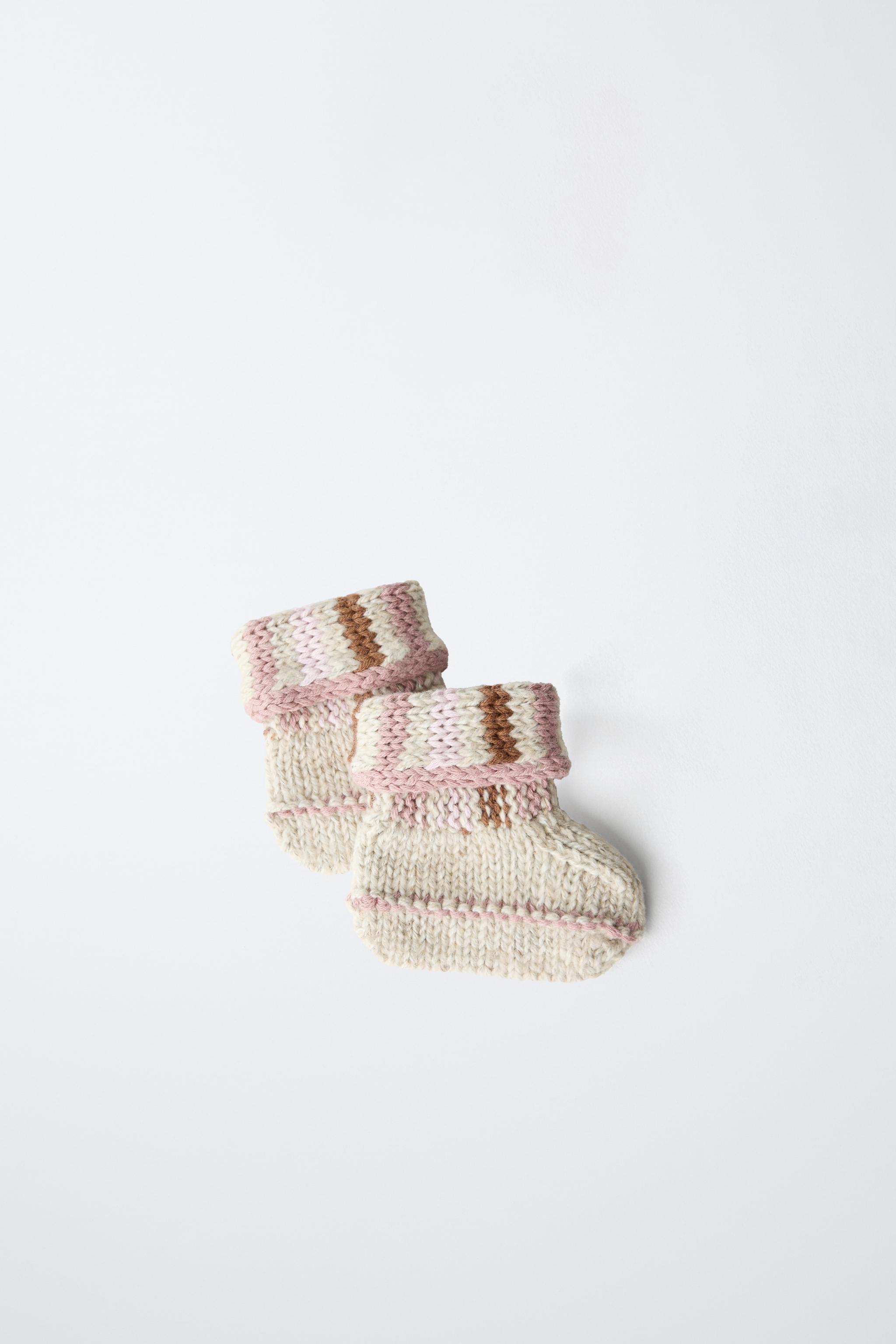 KNIT BOOTIES - Pink | ZARA Canada