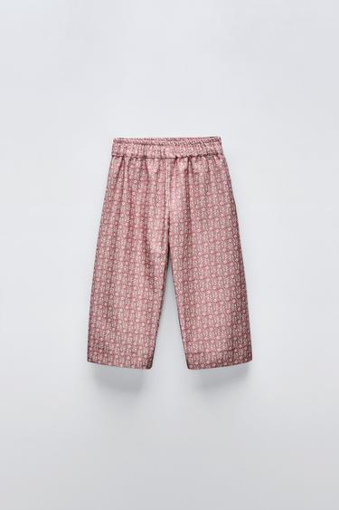 БРЮКИ С ПРИНТОМ — РОЗОВЫЙ от Zara — изображение 0