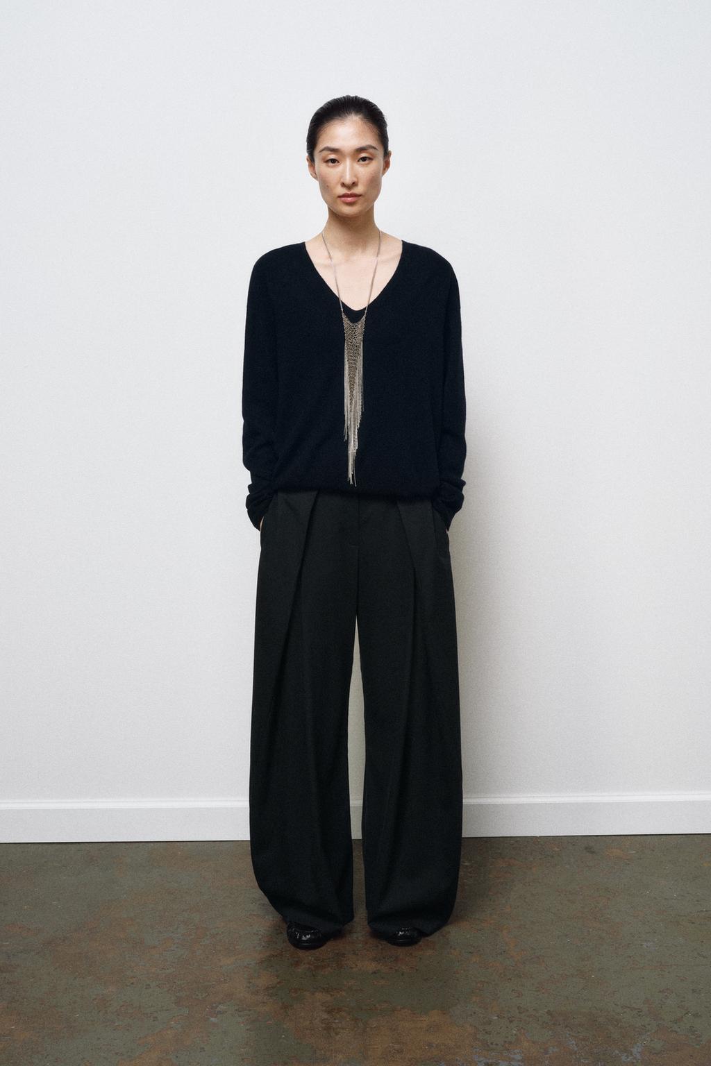 ZW COLLECTION WIDE LEG PLEATED PANTS - image 2