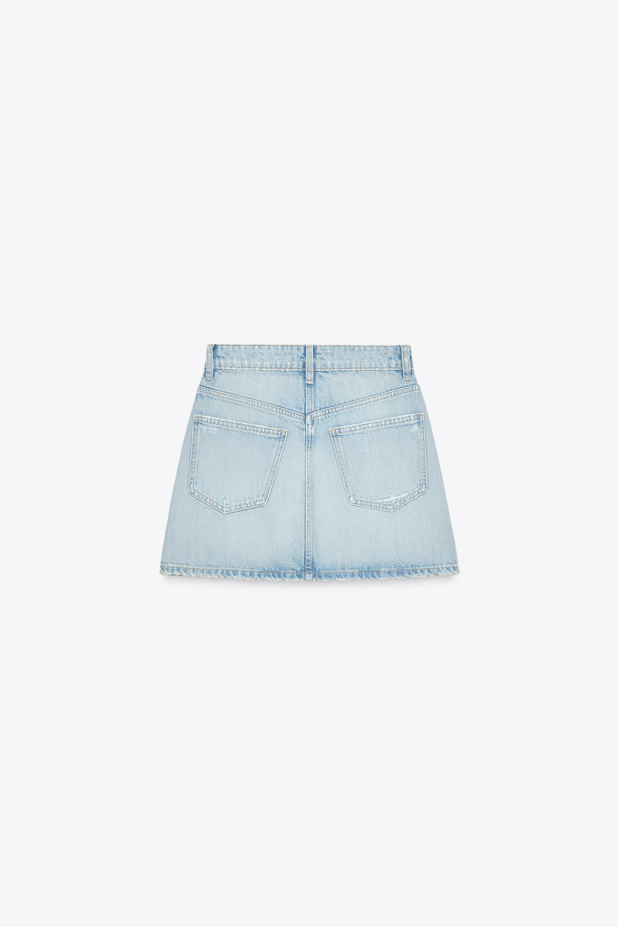 韓国商品/ TREEMINGBIRD Vintage Frayed Denim Set-up Skirt 韓国商品/ TREEMINGBIRD Vintage Frayed Denim Set-up Skirt
