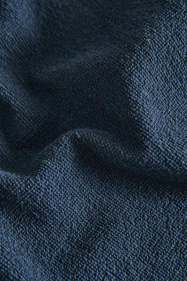 منشفة شاطئ قطن بشراشيب - بحري الخاص بـ Zara