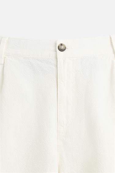 BERMUDA EN LIN ET COTON - Blanc de Zara - Image 7
