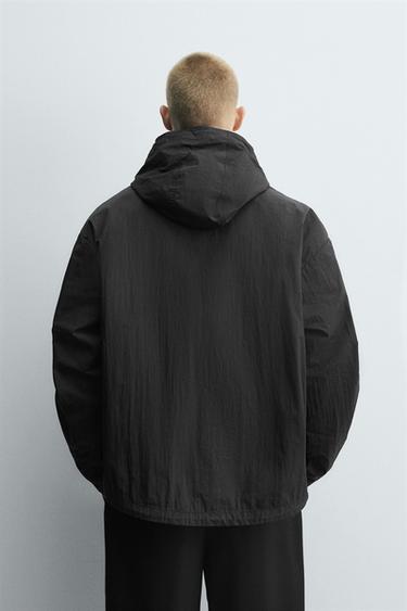 BLOUSON TECHNIQUE À CAPUCHE - Noir de Zara - Image 2