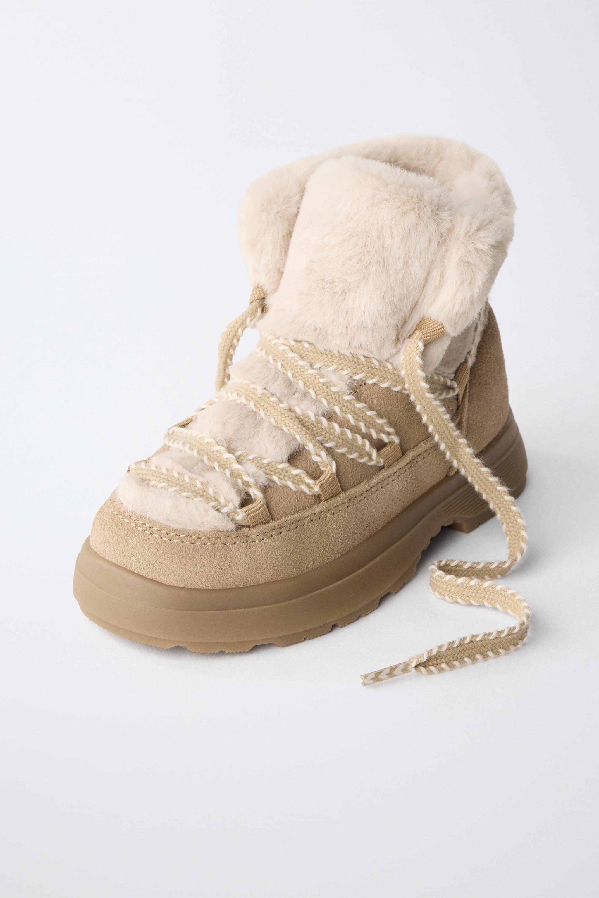 LINED LACE-UP BOOTS