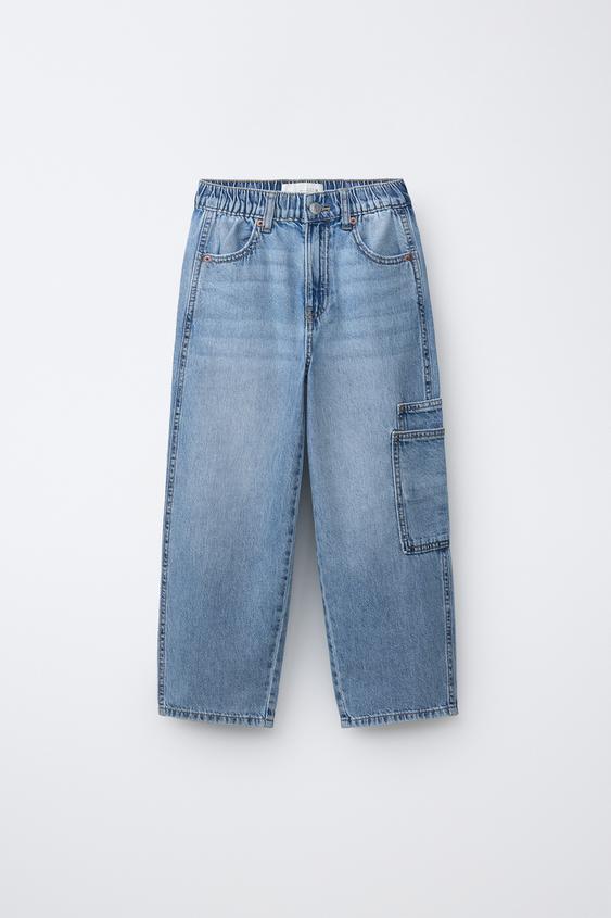 JEANS CARGO FLUIDO - Azul claro de Zara - Imagen 0