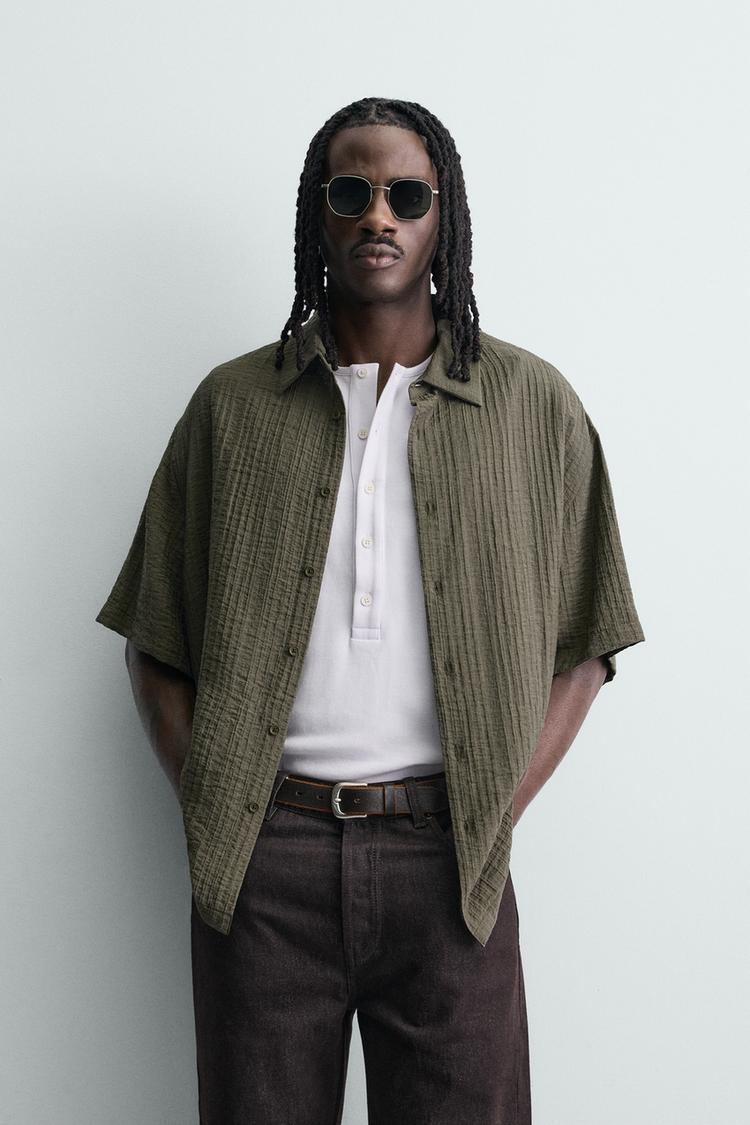 ZARA FLUID EMBOSSED TEXTURE SHIRT