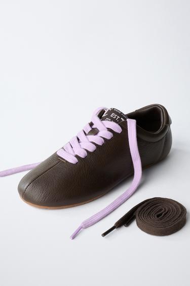 CHAMPION ® X ZARA LEATHER DERBY SHOES - Brown by Zara - Image 2