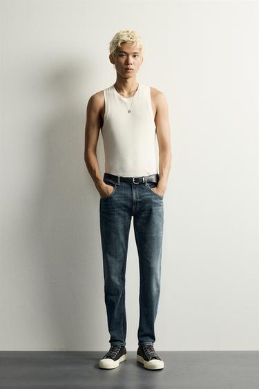 SKINNY FIT JEANS — Blue / Green 2