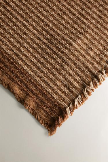 STRIPED CHENILLE THROW - Mustard by Zara - Image 1