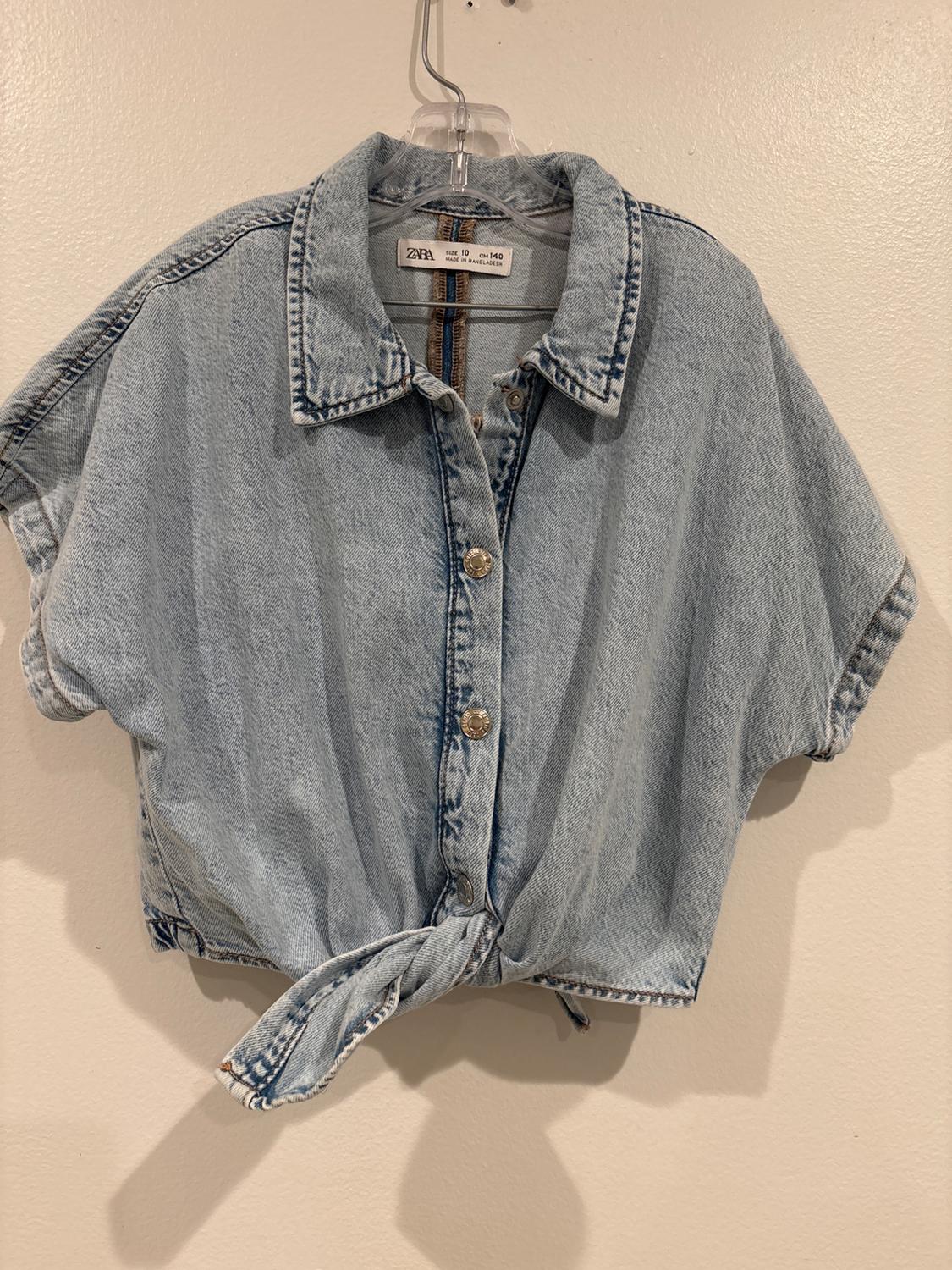 KNOTTED DENIM SHIRT - Image 2