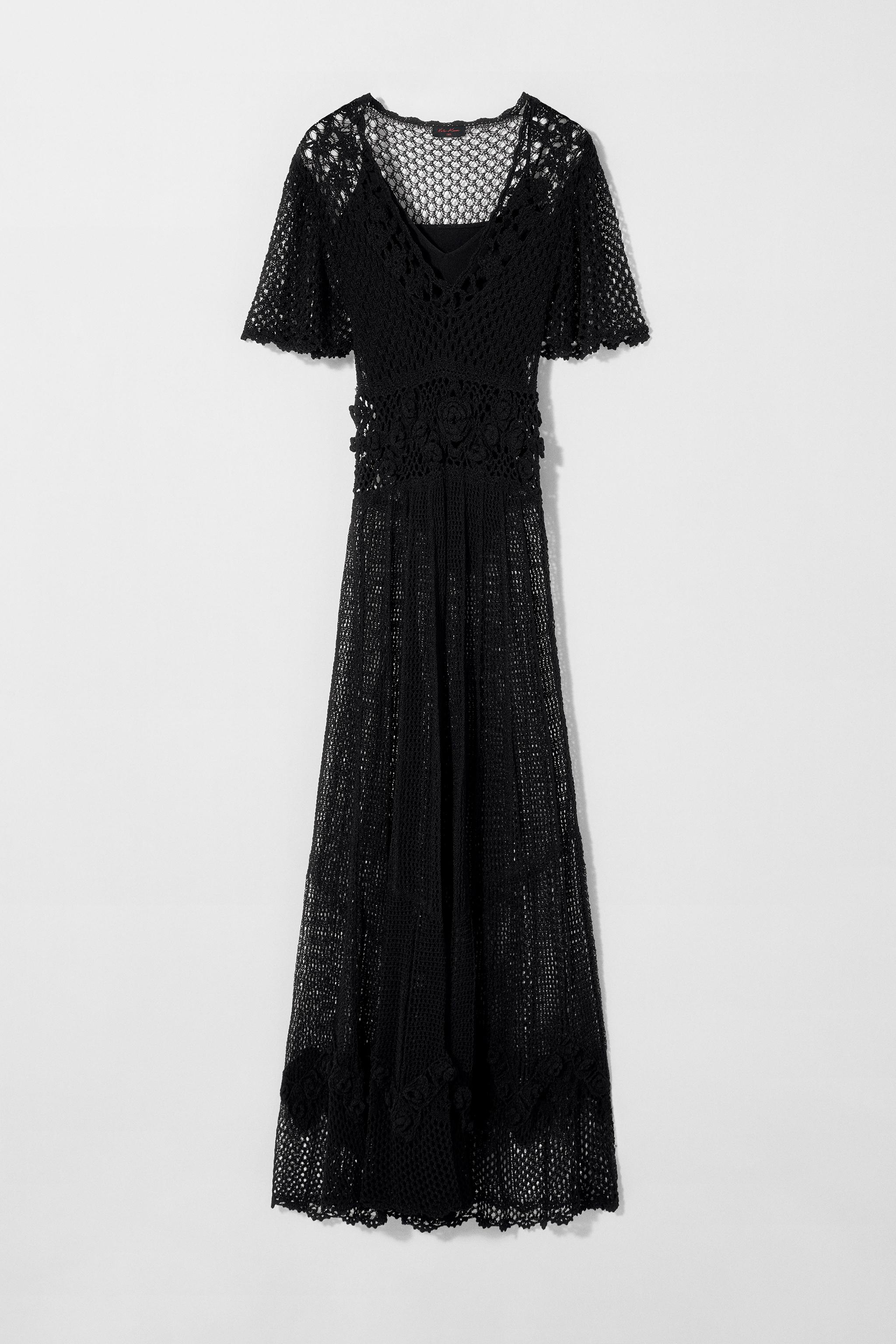 CROCHET KNIT DRESS KATE MOSS X ZARA - Black | ZARA United States