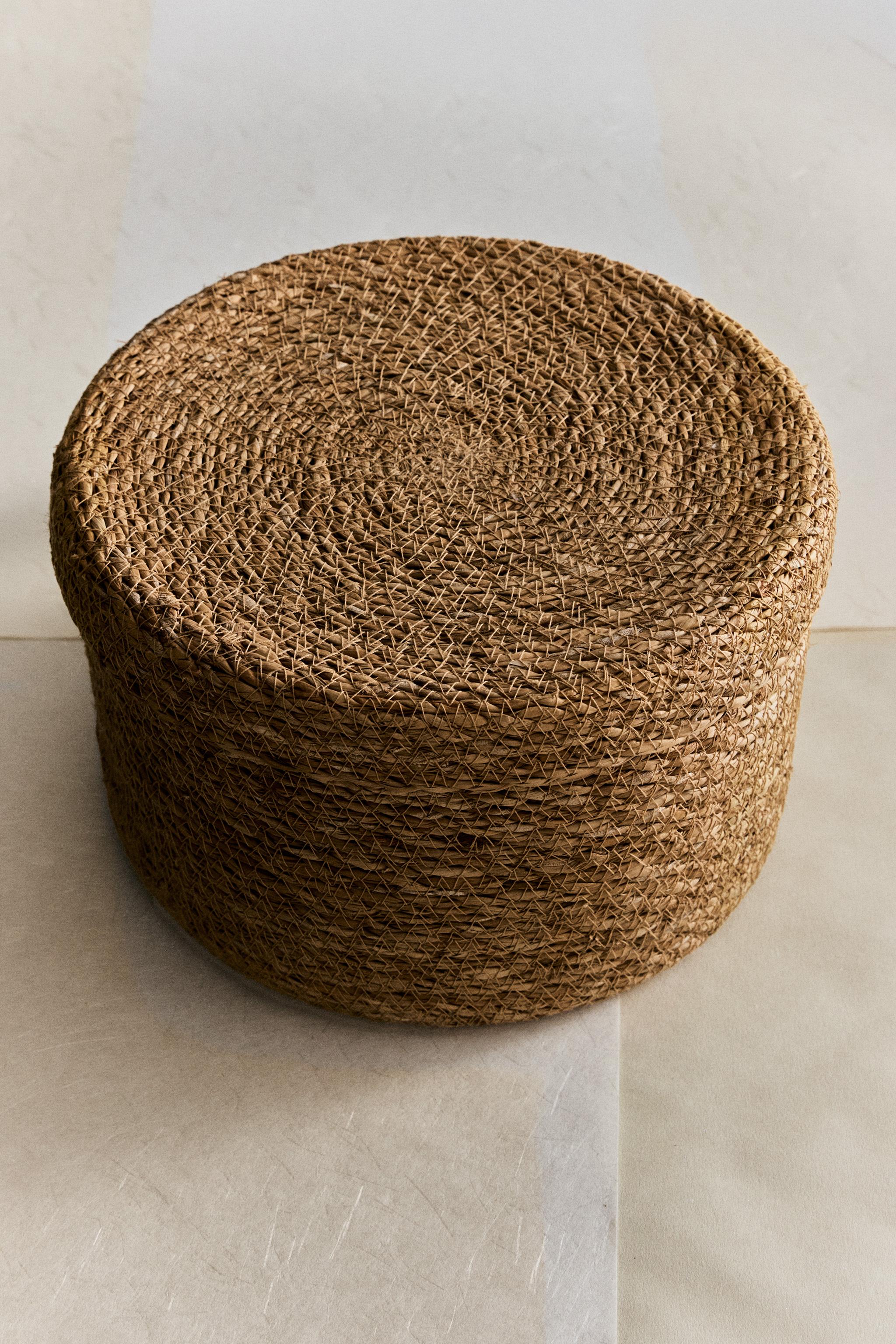 SEAGRASS BASKET WITH LID