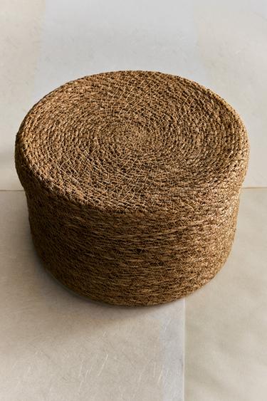 PANIER EN ALGUES COUVERCLE - Beige clair de Zara