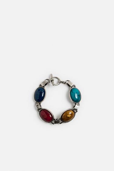 CONTRAST BEAD BRACELET - Silver by Zara