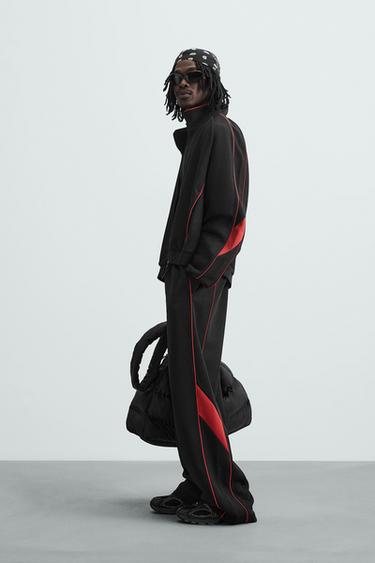 Zara RETRO SOCCER PANTS - Black