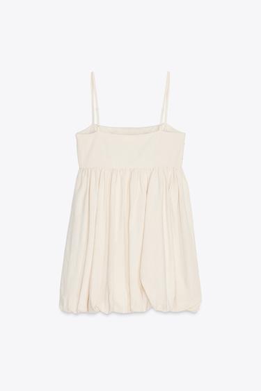 ZW COLLECTION EMBROIDERED SHORT DRESS - Ecru by Zara - Image 6