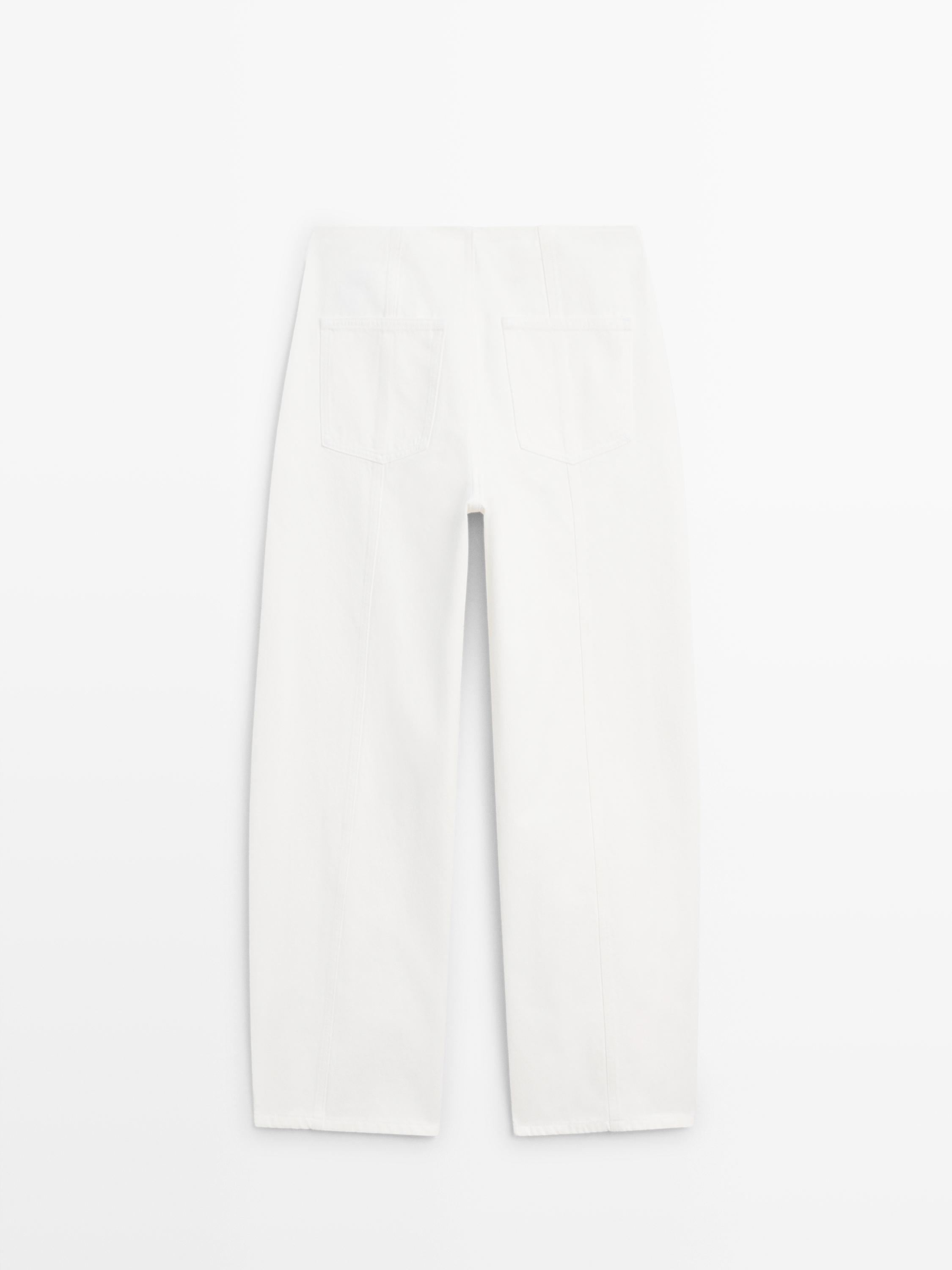 Jean barrel fit coutures apparentes
