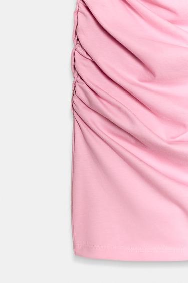 GATHERED SHORT DRESS - Pastel pink by Zara