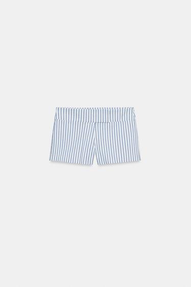 MINI STRIPED SHORTS - Blue/White by Zara - Image 4
