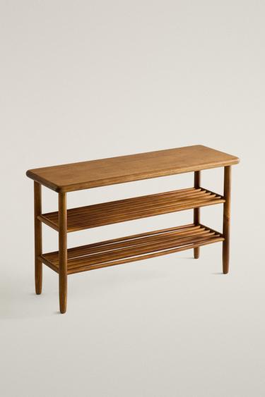 ACACIA SHOE BENCH — Brown 2