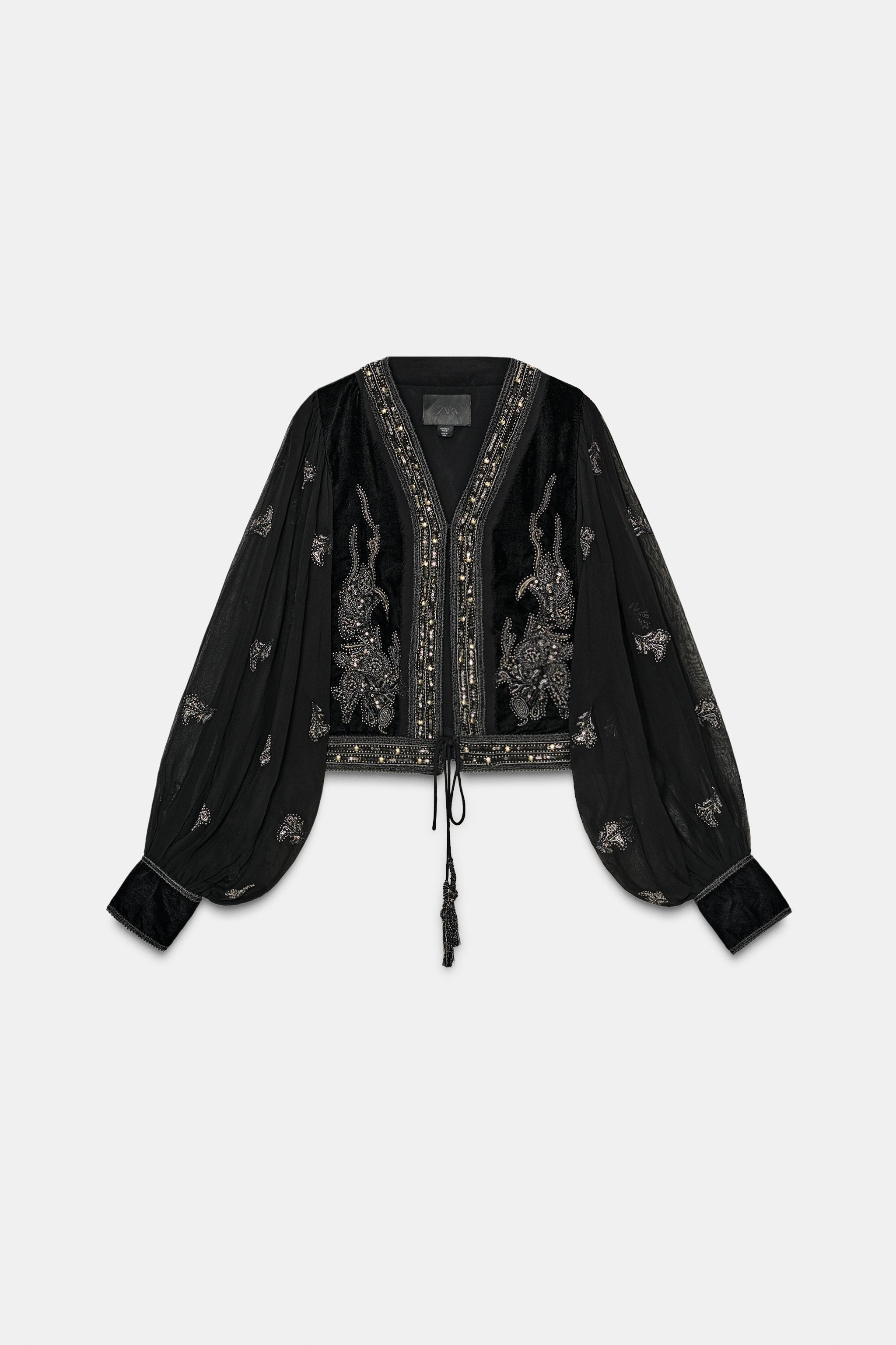 ZW COLLECTION LIMITED EDITION EMBROIDERED CROPPED JACKET