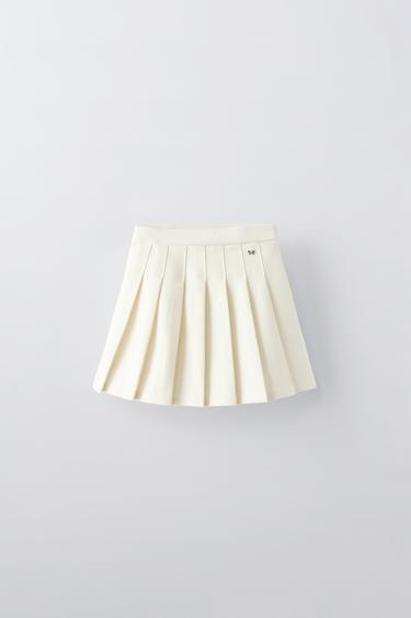 BOX PLEAT SKIRT - Ecru by Zara - Image 0