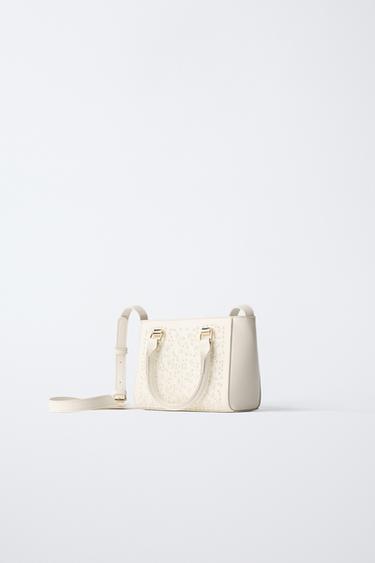 SAC BANDOULIÈRE AVEC PETITES PERLES - Blanc de Zara - Image 1
