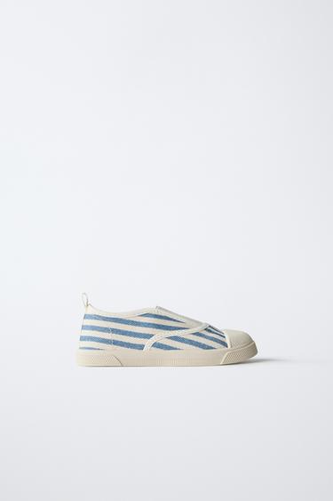 BAMBA RAIAS ALGODÓN - Azul de Zara