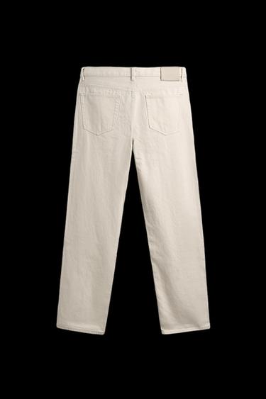 Zara STRAIGHT FIT JEANS - Oyster-white