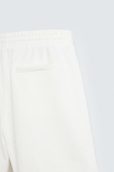 BERMUDA DE JOGGING DÉLAVÉ - Blanc cassé de Zara - Image 9