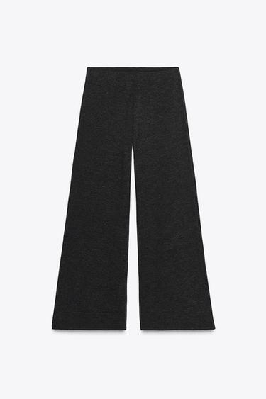 PANTALÓN BÁSICO PIQUÉ - Antracita oscuro de Zara