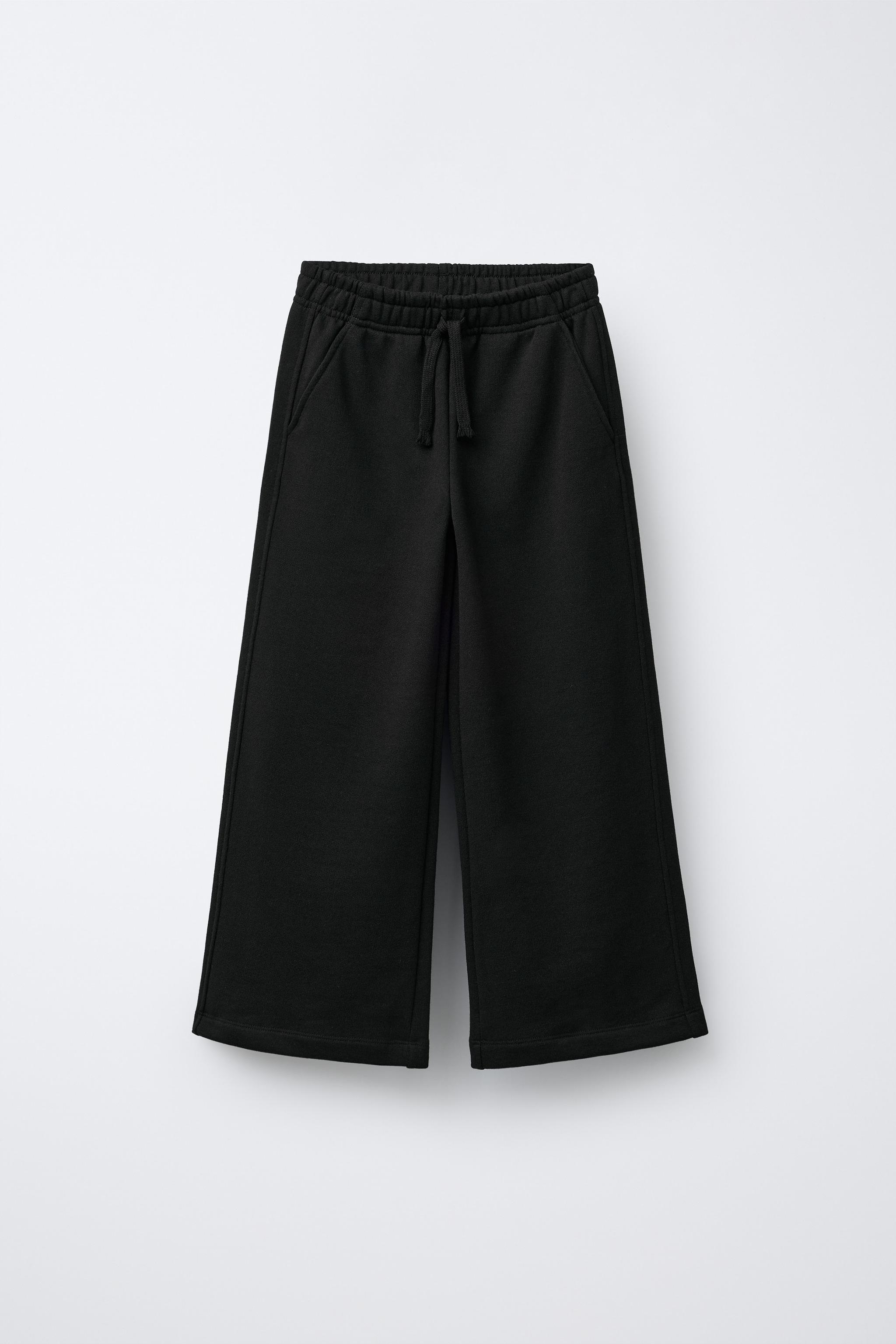パンツ SD PNT13 ZARA PANTALONI DE PLUȘ WIDE LEG CU STELE - Negru | ZARA România