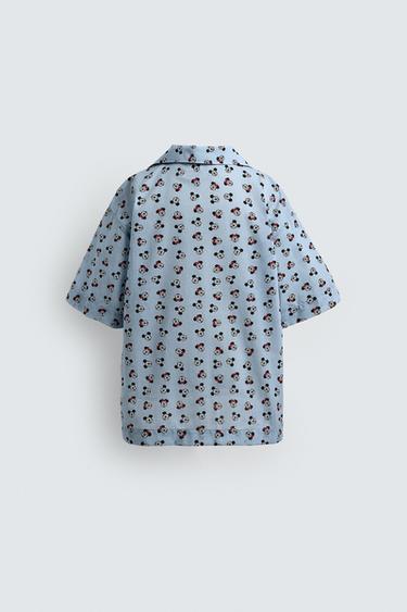 CHEMISE MINNIE + MICKEY MOUSE HARRY LAMBERT FOR ZARA X DISNEY - Bleu ciel de Zara - Image 1
