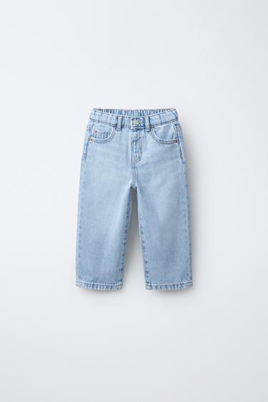 ДЖИНСЫ MOM FIT — ГОЛУБОЙ от Zara
