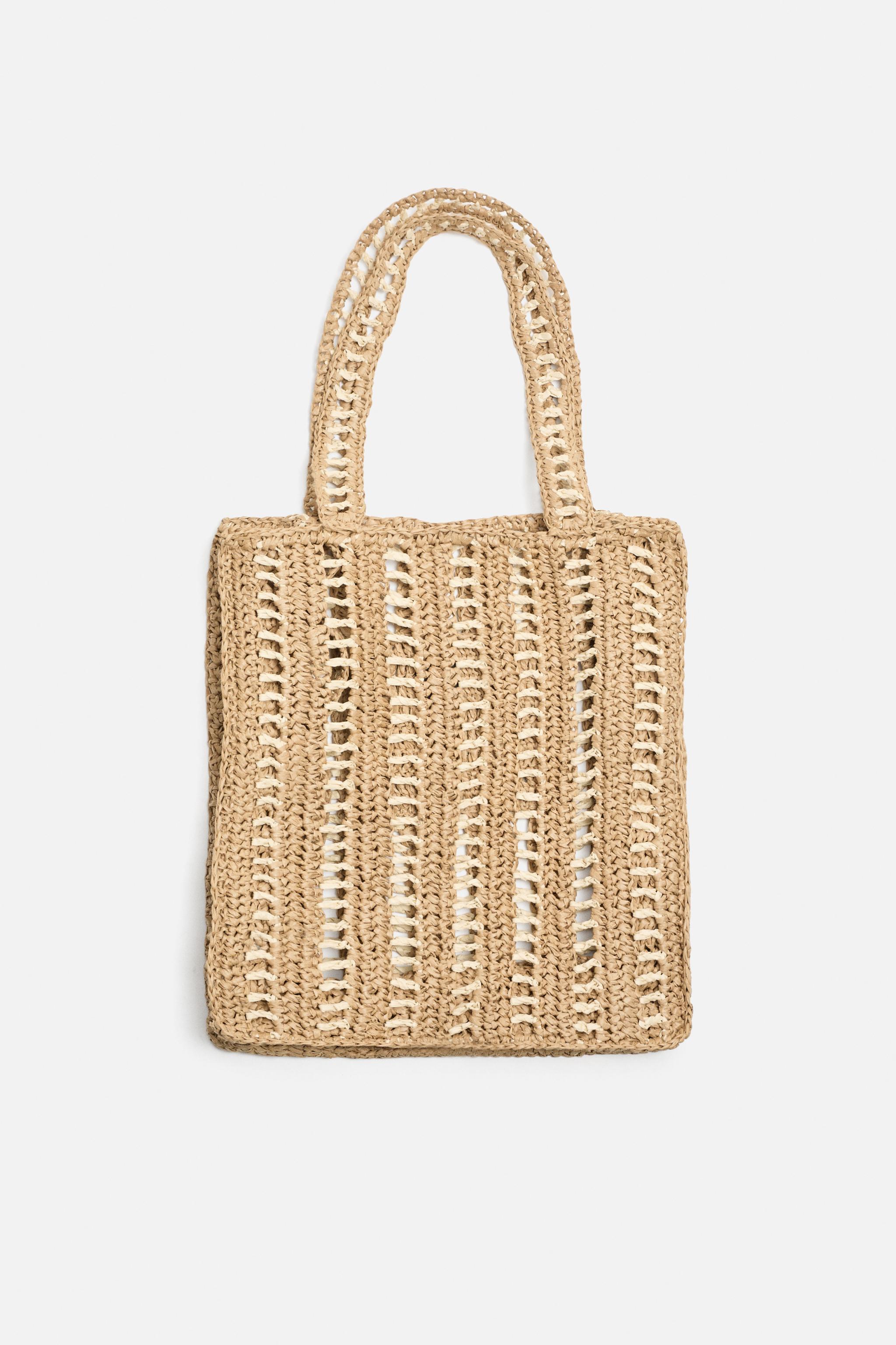 BRAIDED TOTE BAG Light beige ZARA Australia