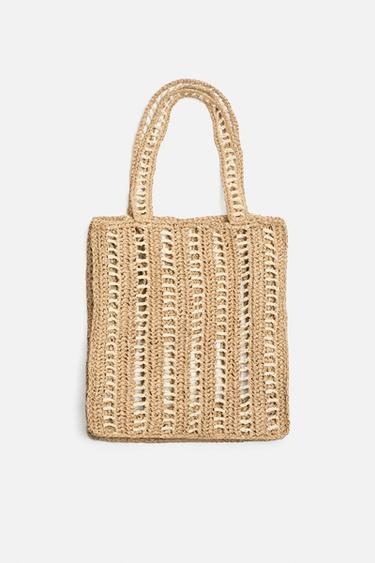 BRAIDED TOTE BAG - Light beige by Zara
